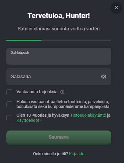 SlotHunter rekisteri